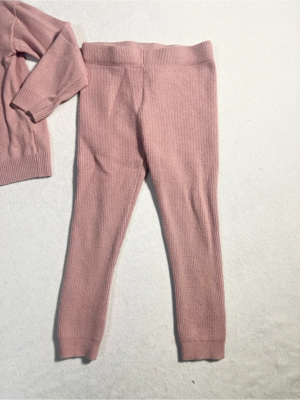 Cat & Jack Toddler Girl Knit Sweater & Ribbed Leggings Set Pink 2T